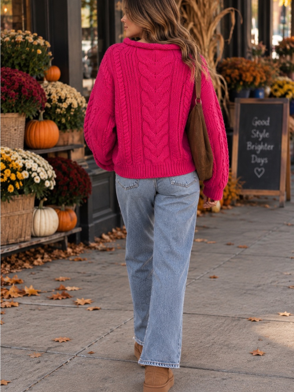 Pilcro Anthropologie Cable Knit Cropped Chunky Sweater M Oversized Boat Neck - Picture 9 of 10